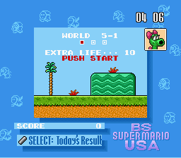 BS Super Mario USA 4th (English & Music) Title Screen
